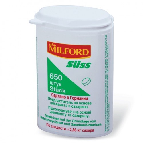 Milford Suss подсластитель, 650 таблеток
